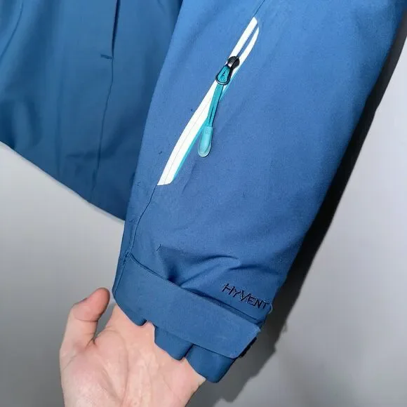 The North Face Women's Furano Hyvent Jacket Detachable Hood Teal Blue Size Small - Picture 3 of 5